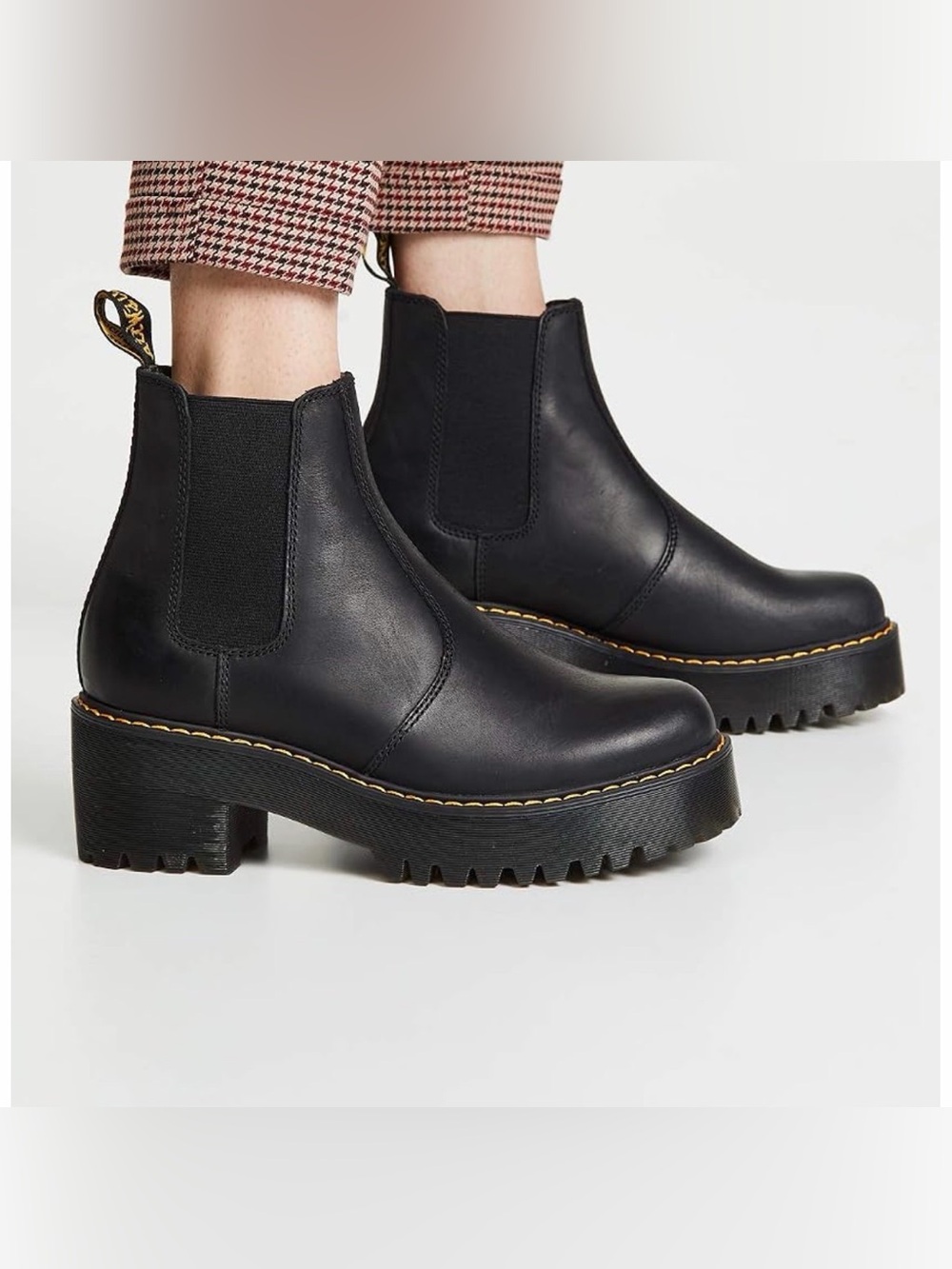 Dr. Martens Women's Rometty Leather Heeled Chelsea Boot